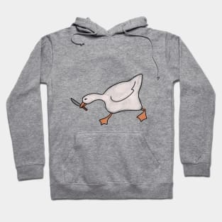 "Goose with a Knife: A Bold Statement for Peace" 1.0 Hoodie